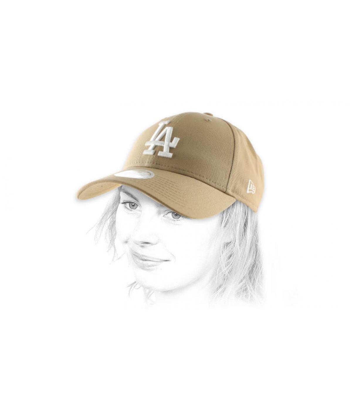 La donna berretto beige Cap Femme LA League Essential camel La donna berretto beige Cap Femme LA League Essential camel
